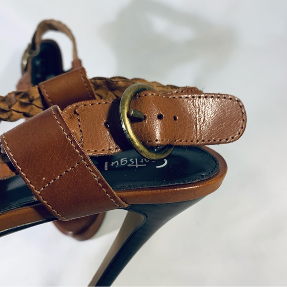 Catrice Nutmeg By Sportsgirl Stiletto Heel Ankle Strap Leather Sandals AU size 7 - Picture 9 of 14